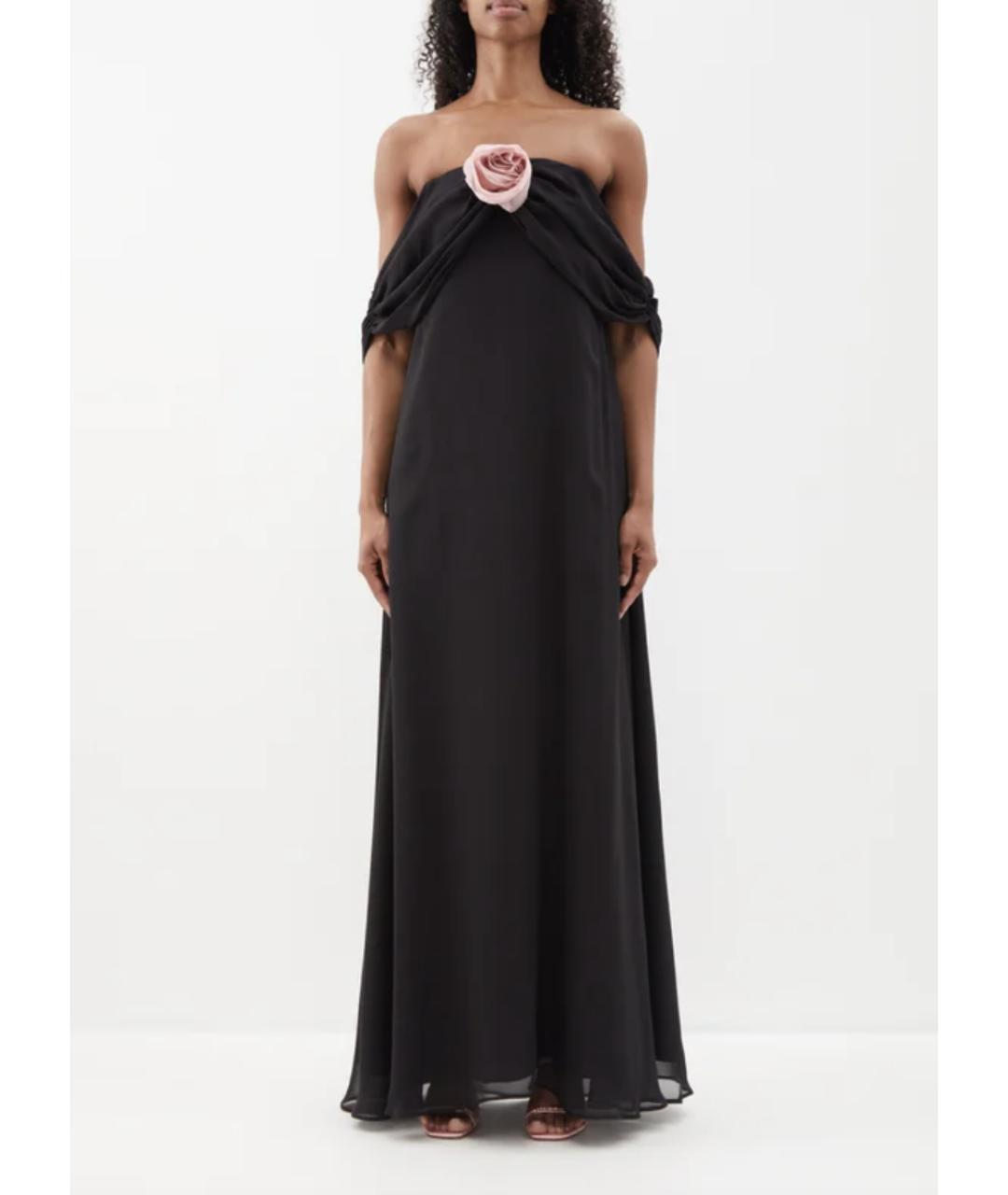 BERNADETTE Черное шелковое вечернее платье, фото 2