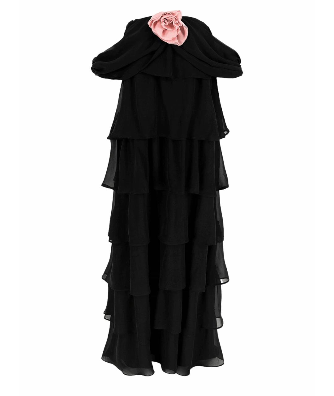 BERNADETTE Черное шелковое вечернее платье, фото 1