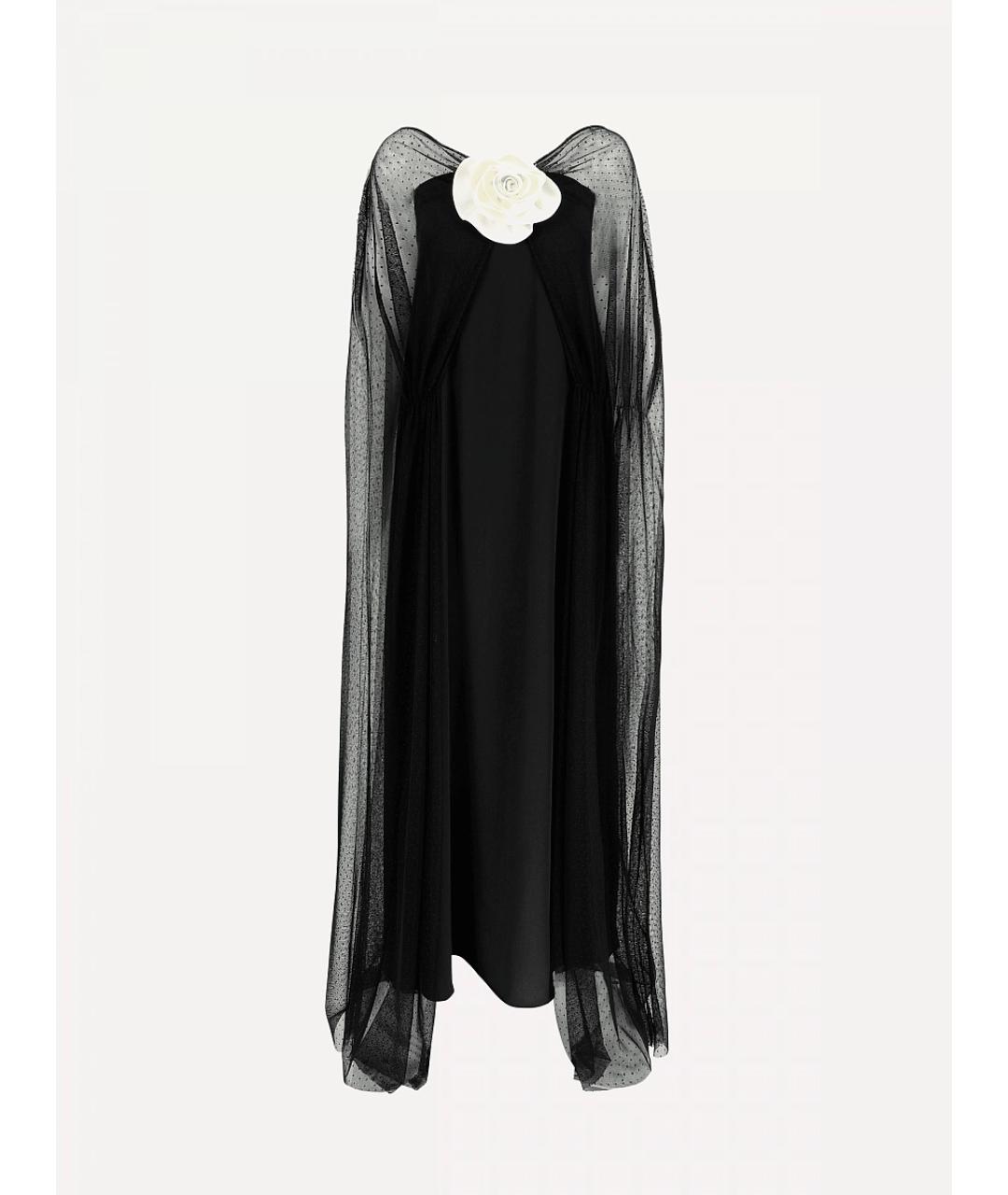 BERNADETTE Черное полиамидовое вечернее платье, фото 5