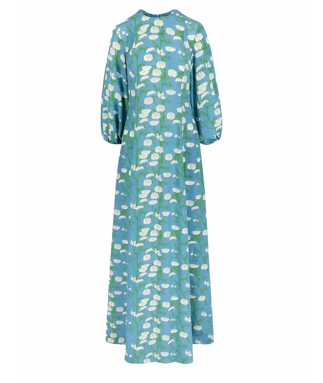 BERNADETTE Голубое шелковое платье, фото 1