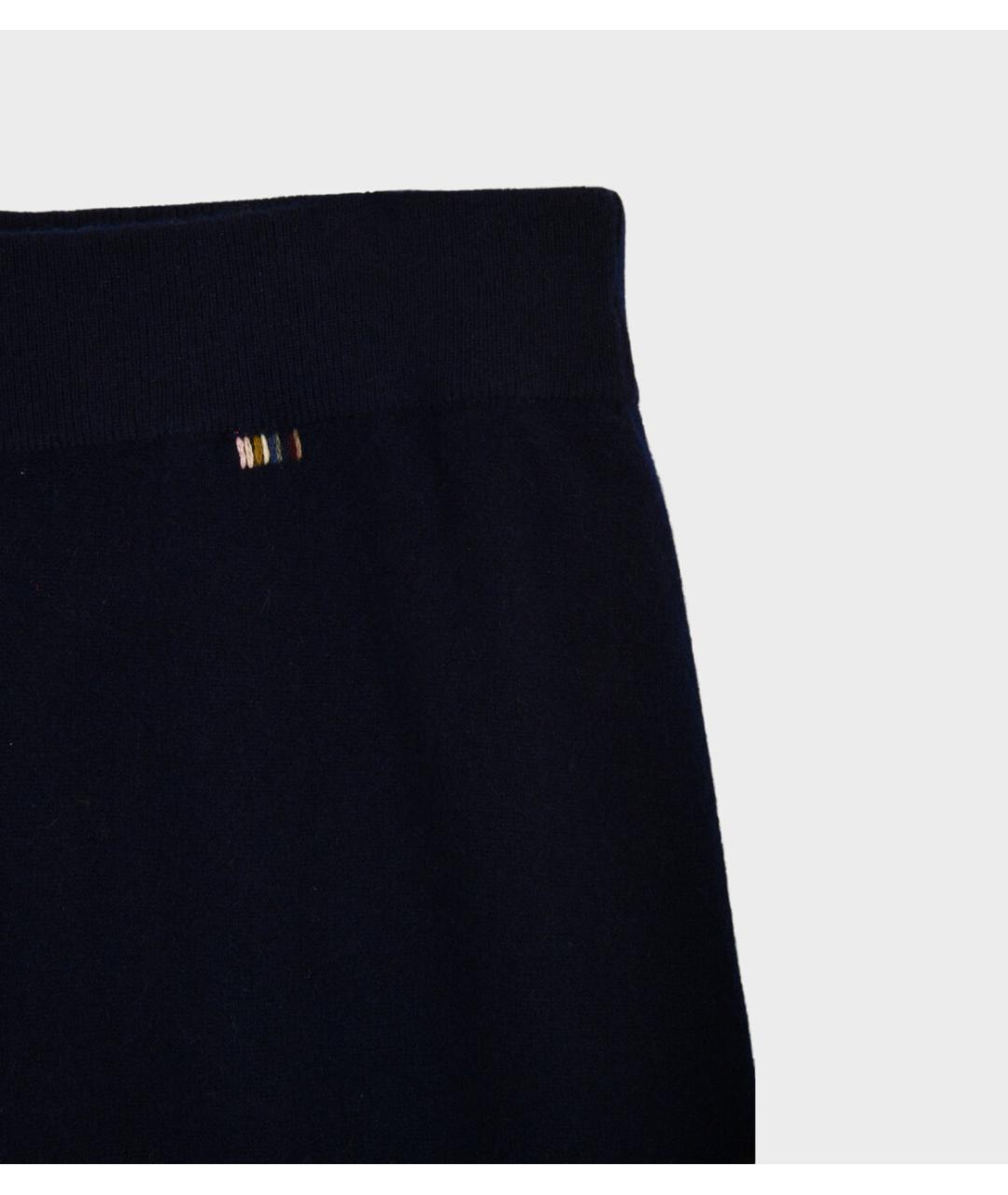 EXTREME CASHMERE Темно-синие кашемировые прямые брюки, фото 2