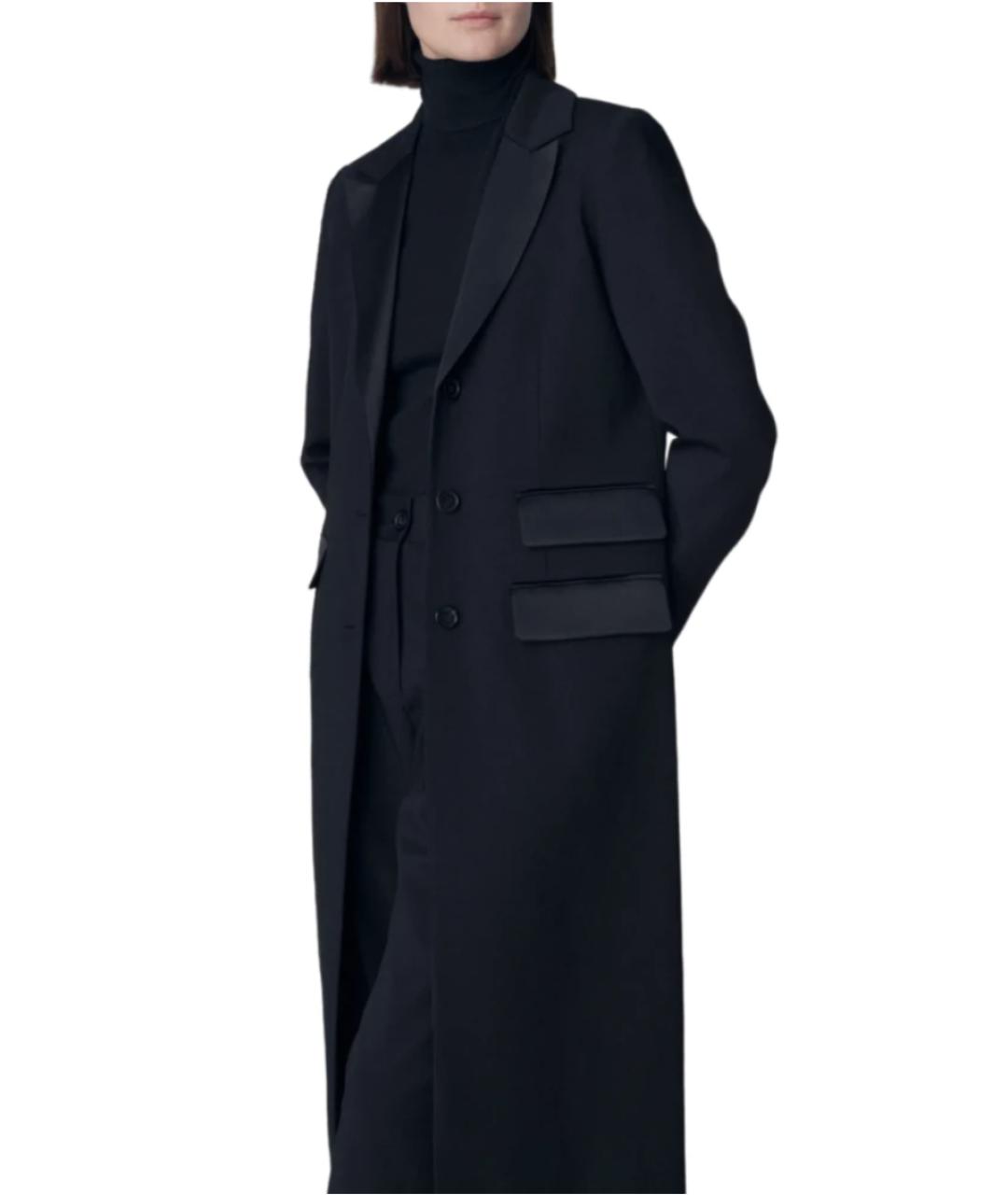 CO Черное шерстяное пальто, фото 4