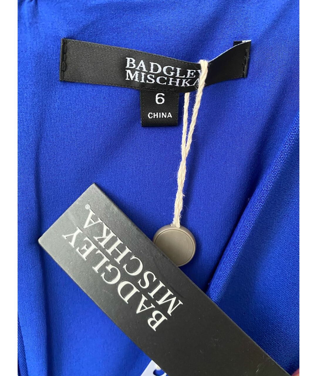 BADGLEY MISCHKA Синее синтетическое повседневное платье, фото 4