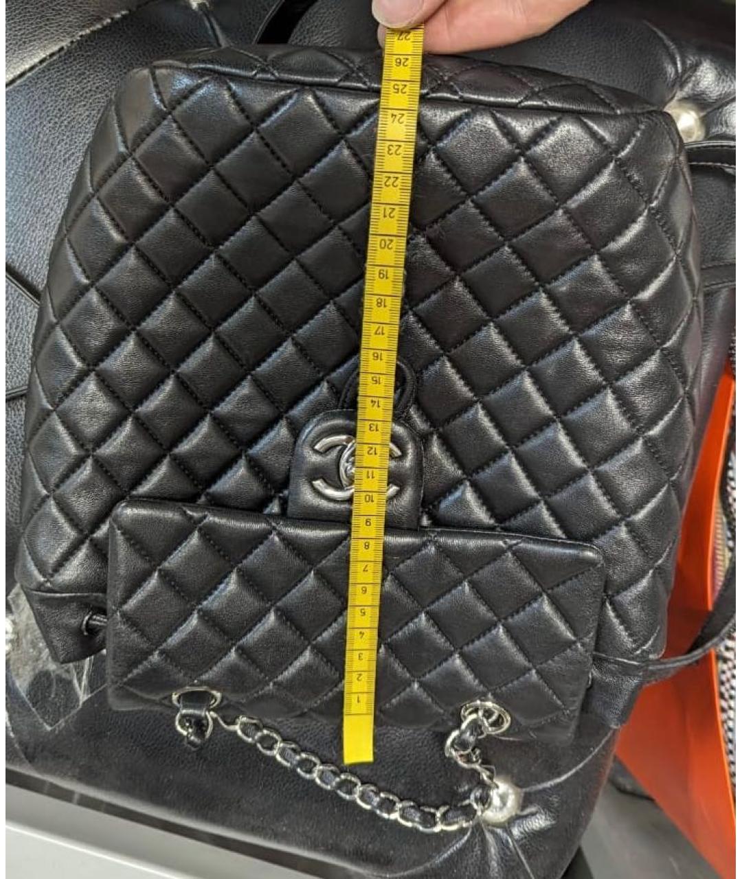 CHANEL PRE-OWNED Черный кожаный рюкзак, фото 6