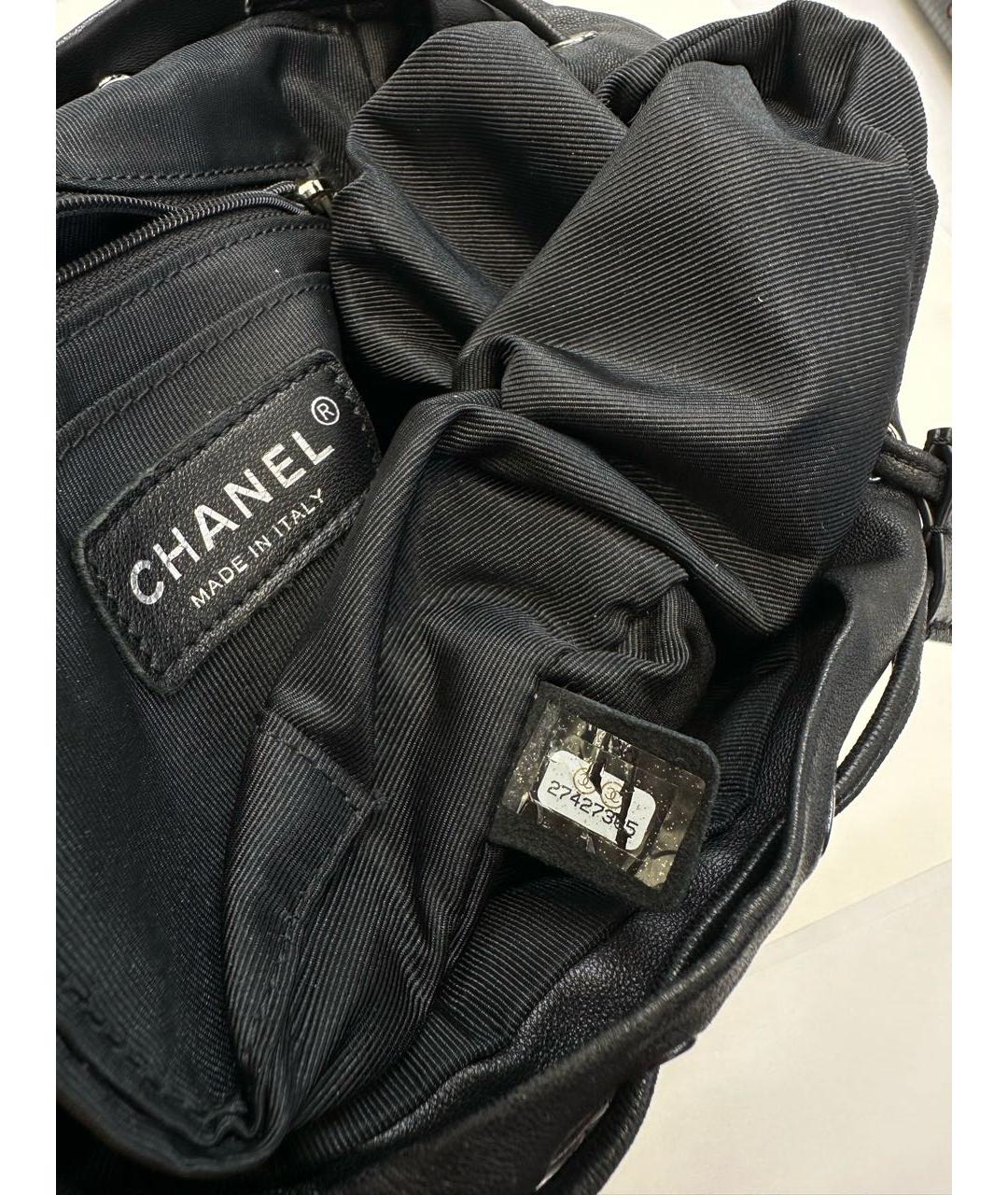 CHANEL PRE-OWNED Черный кожаный рюкзак, фото 4