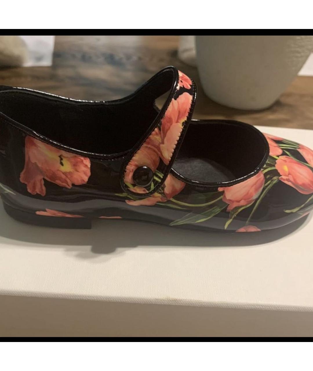 DOLCE & GABBANA KIDS Мульти балетки из лакированной кожи, фото 5