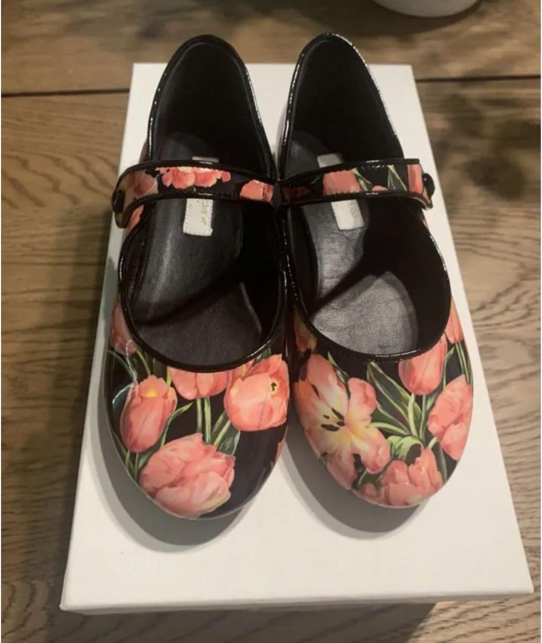 DOLCE & GABBANA KIDS Мульти балетки из лакированной кожи, фото 3