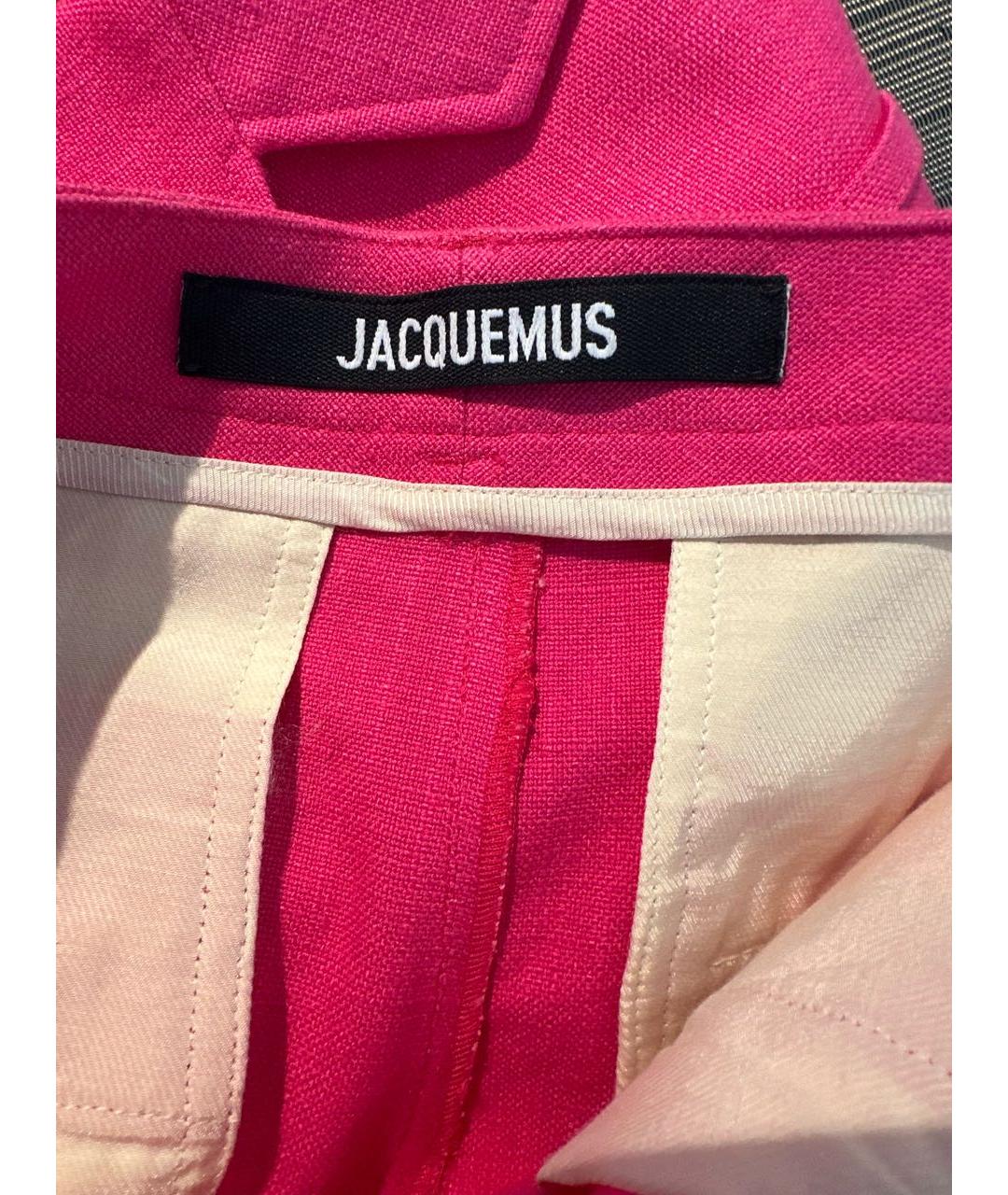 JACQUEMUS Розовые вискозные шорты, фото 4