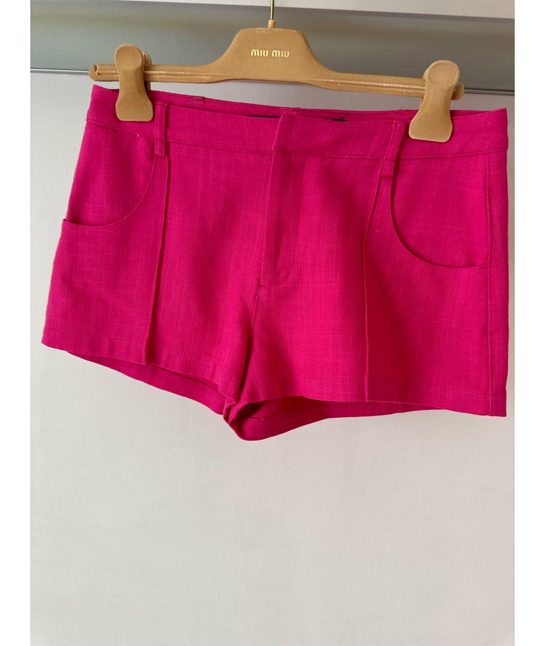 JACQUEMUS Розовые вискозные шорты, фото 3