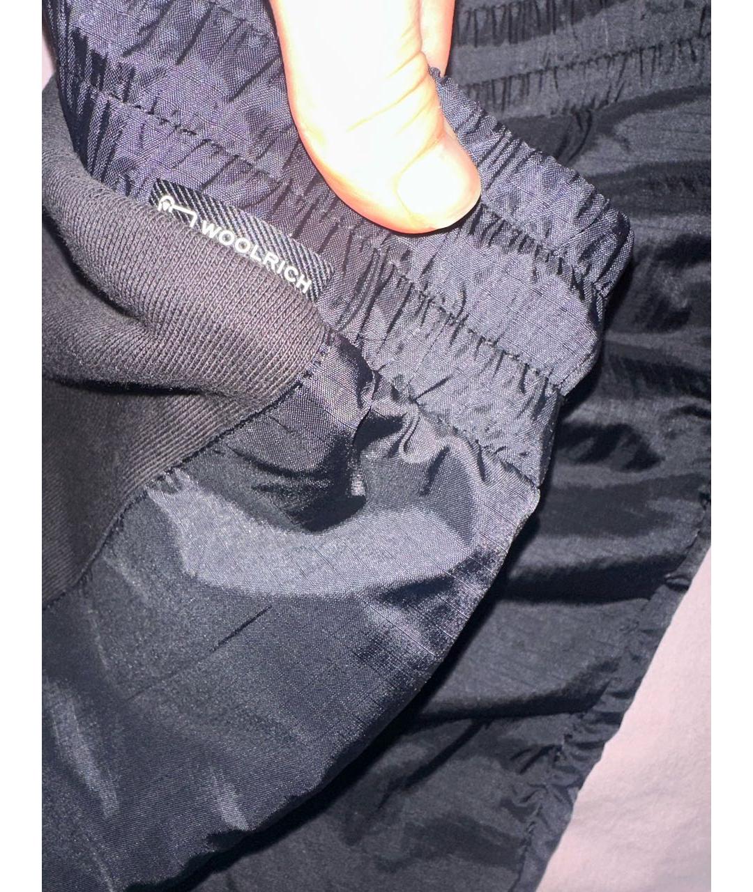 WOOLRICH Черные хлопковые брюки широкие, фото 5