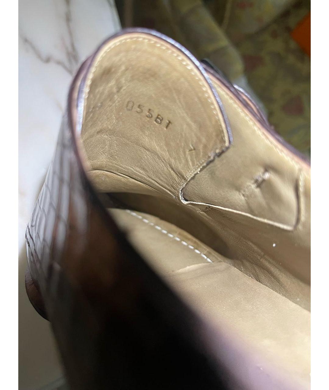TARDINI Коричневые туфли из экзотической кожи, фото 5