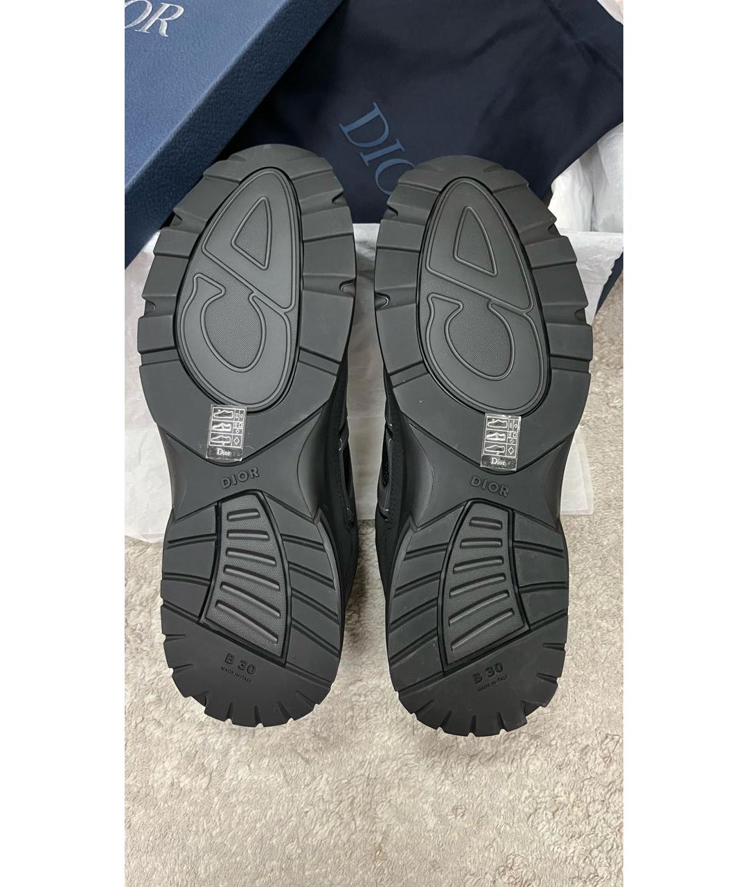 CHRISTIAN DIOR PRE-OWNED Черные кожаные низкие кроссовки / кеды, фото 8