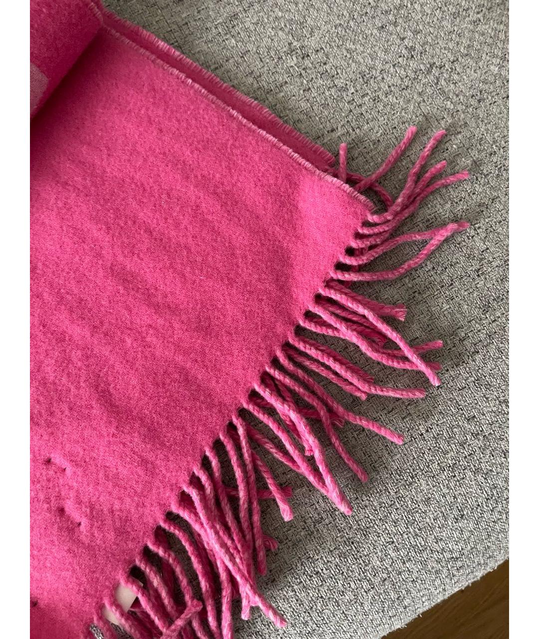 JACQUEMUS Розовый шерстяной шарф, фото 6