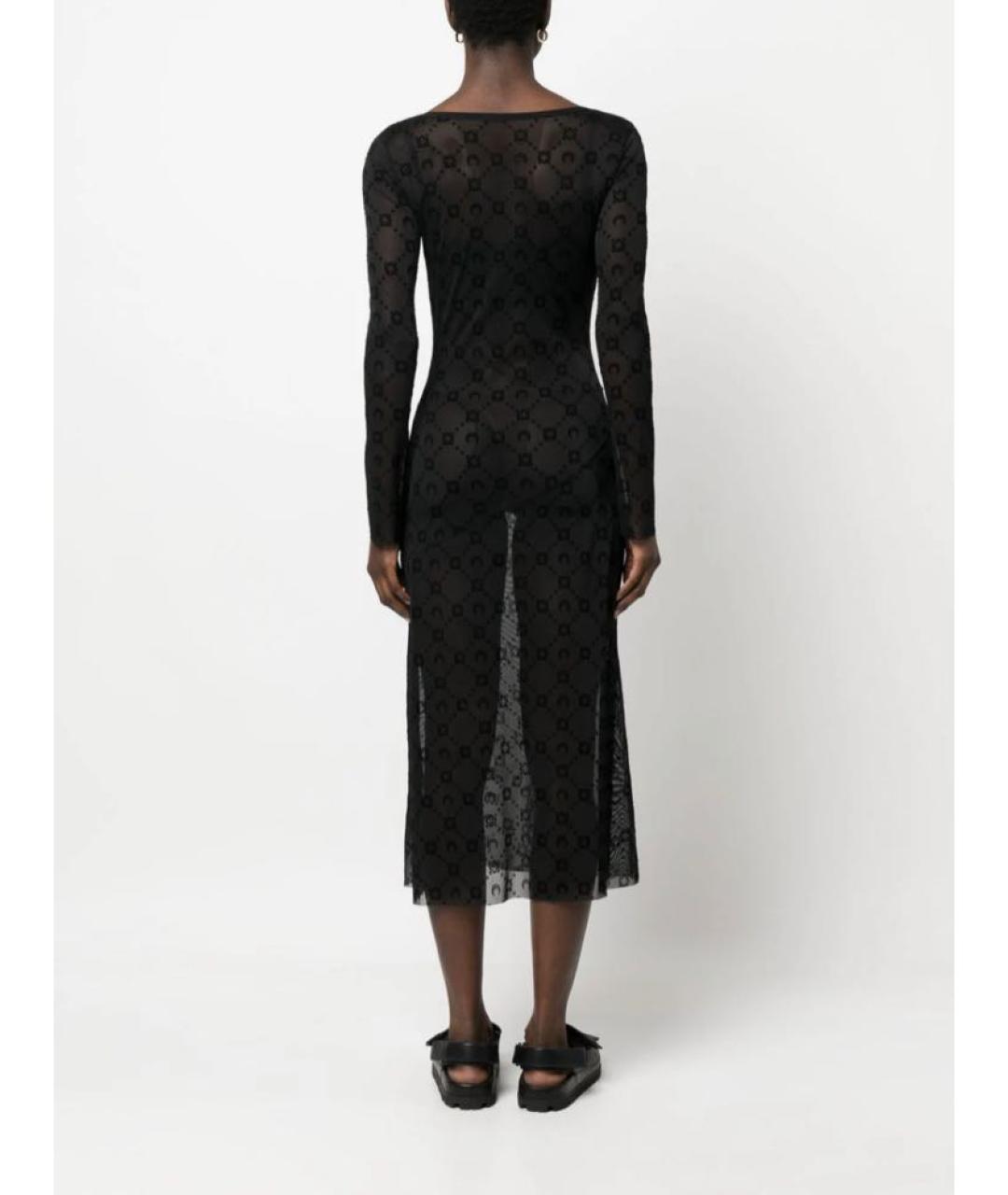 MARINE SERRE Черное полиамидовое вечернее платье, фото 4