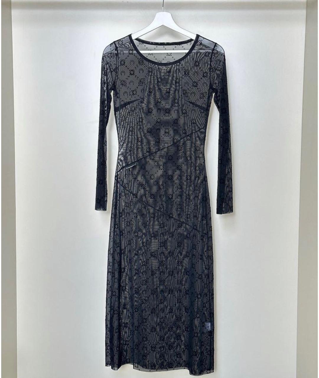MARINE SERRE Черное полиамидовое вечернее платье, фото 2
