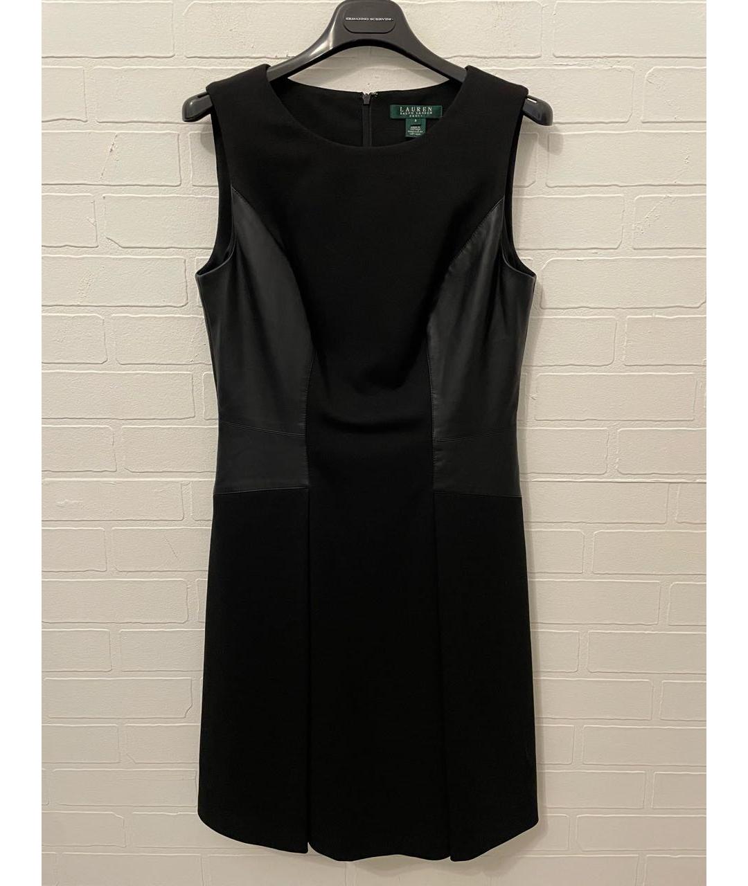 RALPH LAUREN Черное полиэстеровое повседневное платье, фото 8