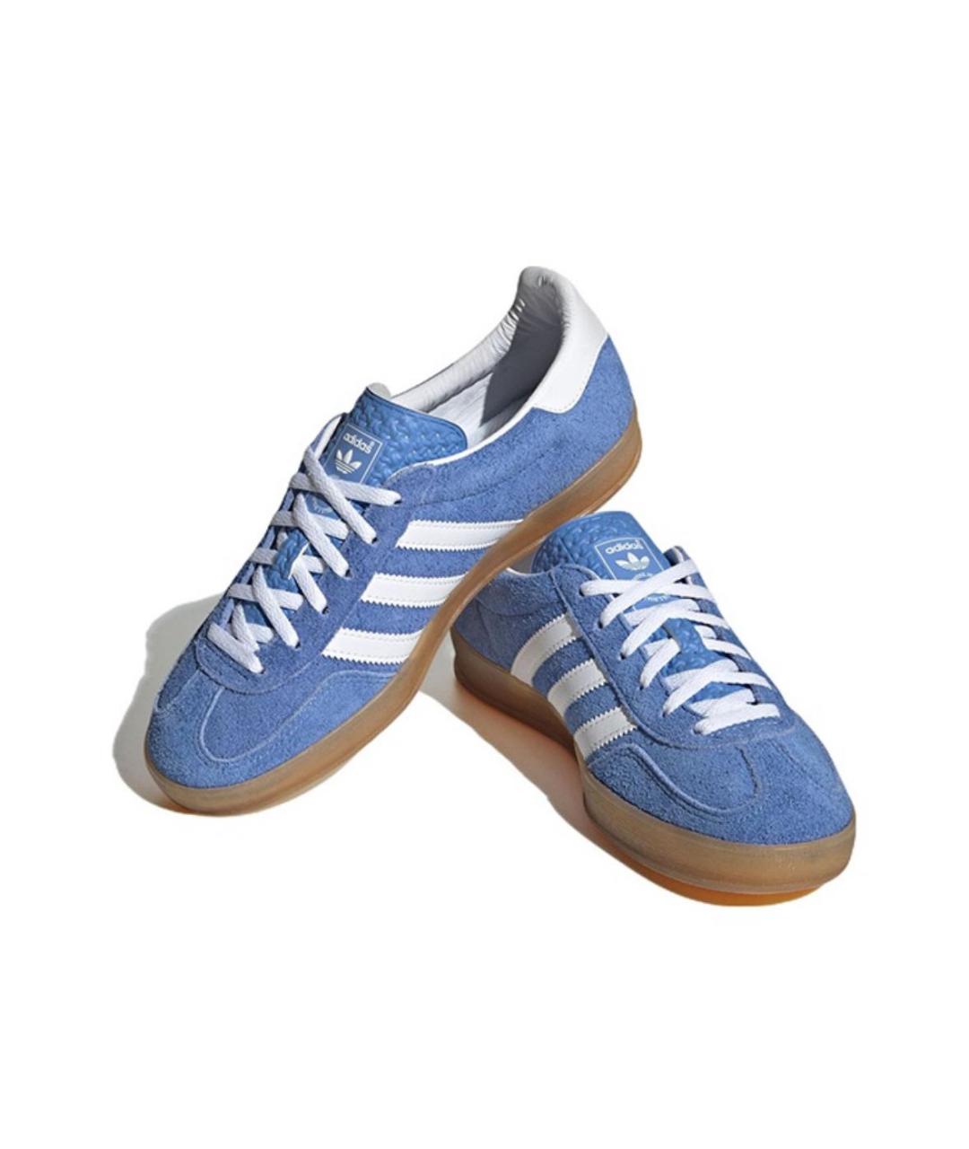ADIDAS Синие замшевые кроссовки, фото 3