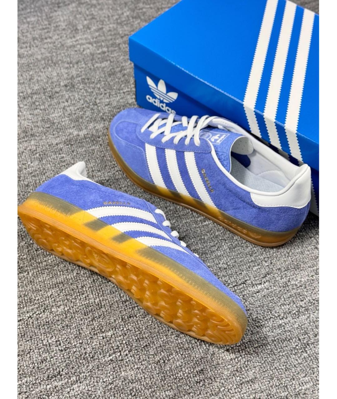 ADIDAS Синие замшевые кроссовки, фото 5