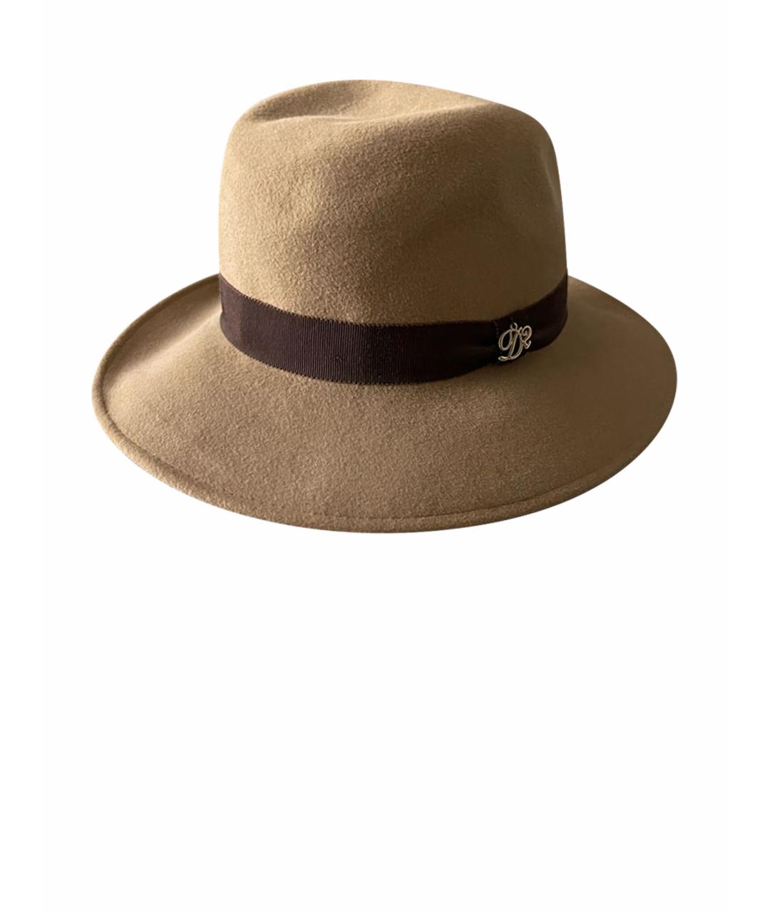 DSQUARED2 Коричневая бархатная шляпа, фото 1