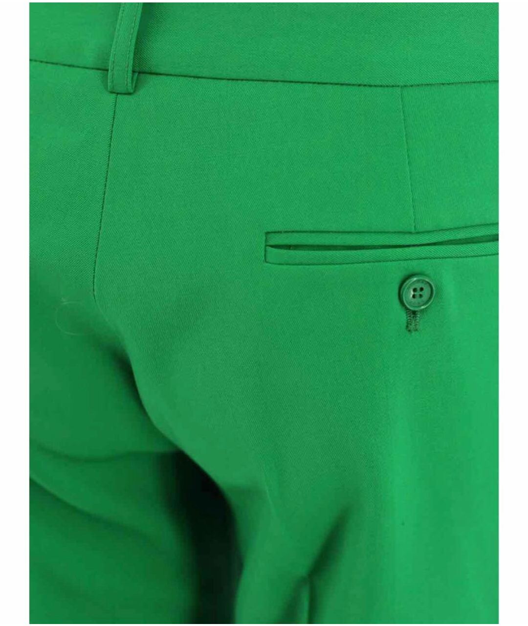 MICHAEL KORS Зеленые шерстяные прямые брюки, фото 3