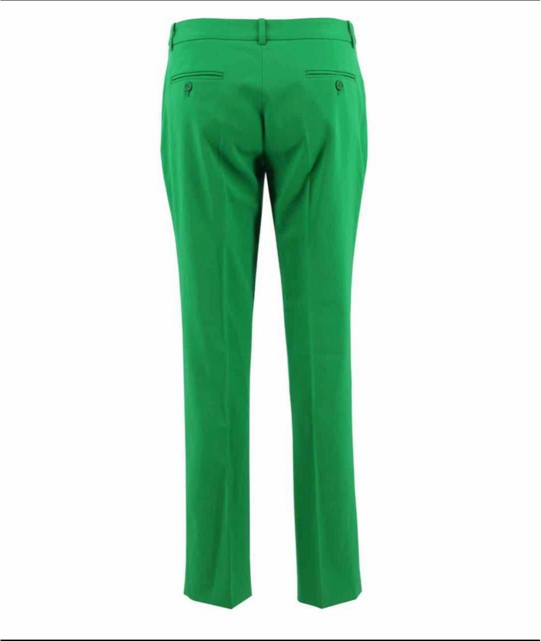 MICHAEL KORS Зеленые шерстяные прямые брюки, фото 2