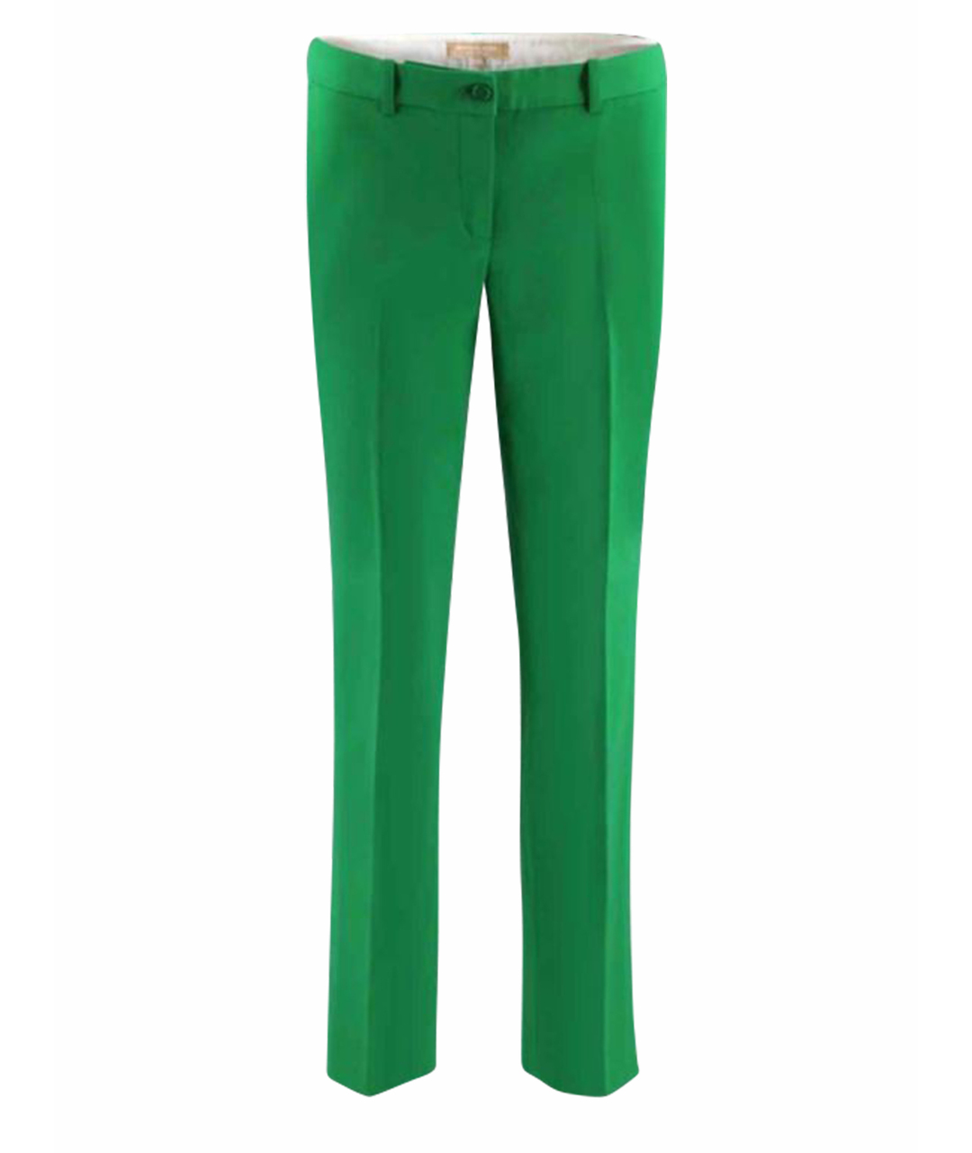 MICHAEL KORS Зеленые шерстяные прямые брюки, фото 1