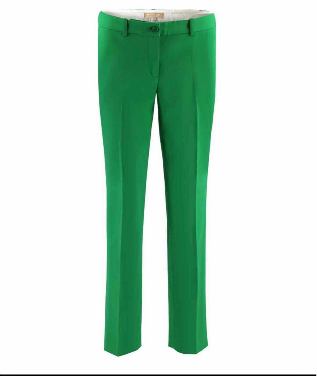 MICHAEL KORS Зеленые шерстяные прямые брюки, фото 4