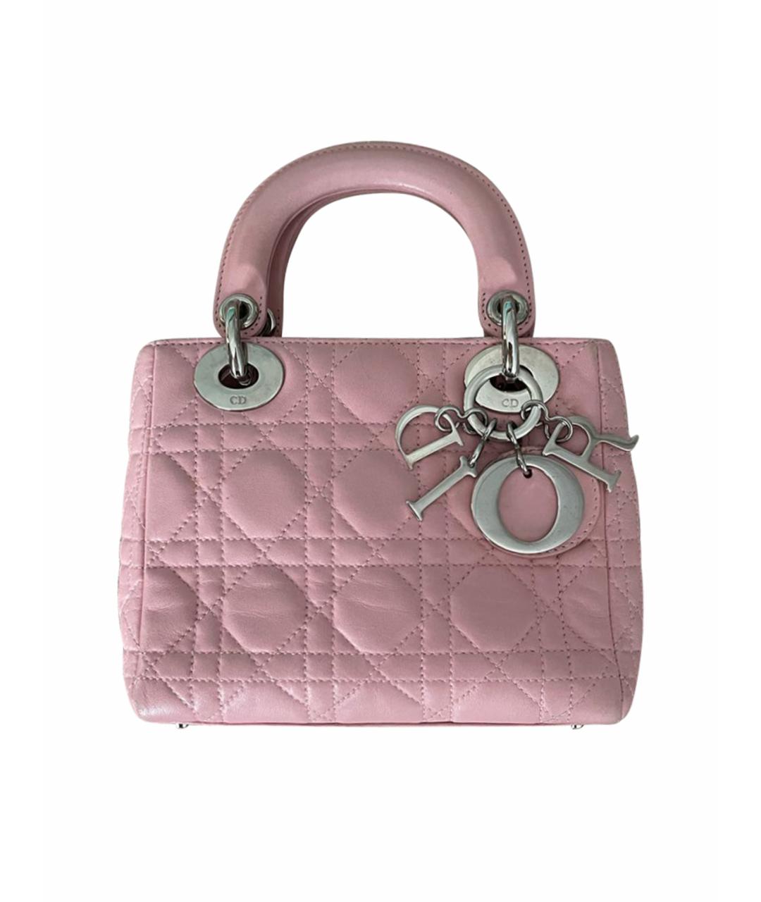 CHRISTIAN DIOR PRE-OWNED Розовая кожаная сумка с короткими ручками, фото 1