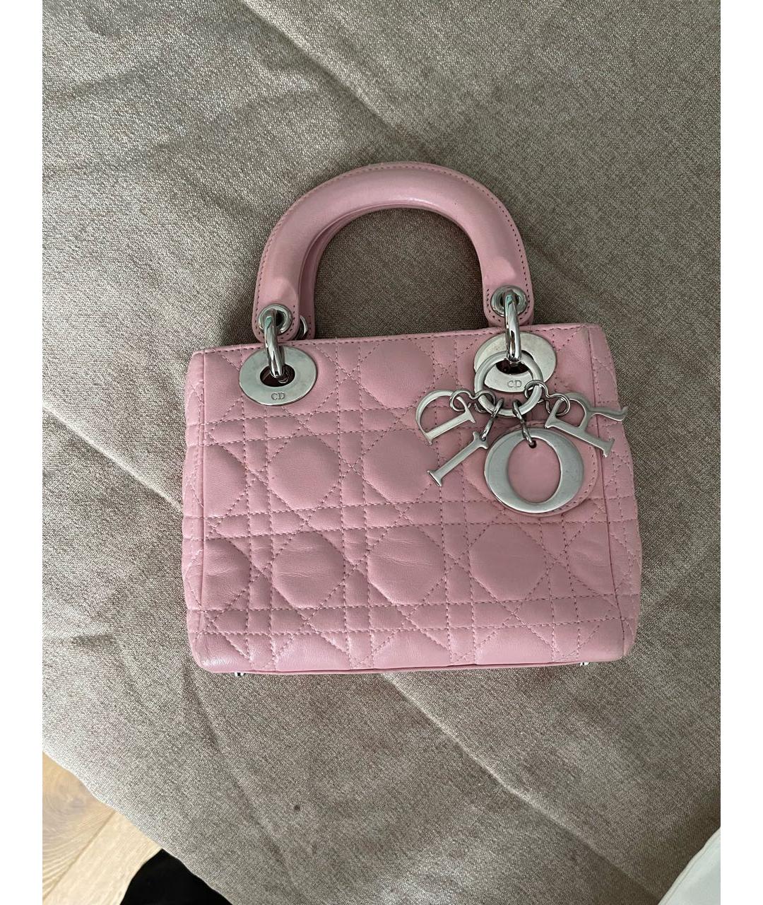 CHRISTIAN DIOR PRE-OWNED Розовая кожаная сумка с короткими ручками, фото 7