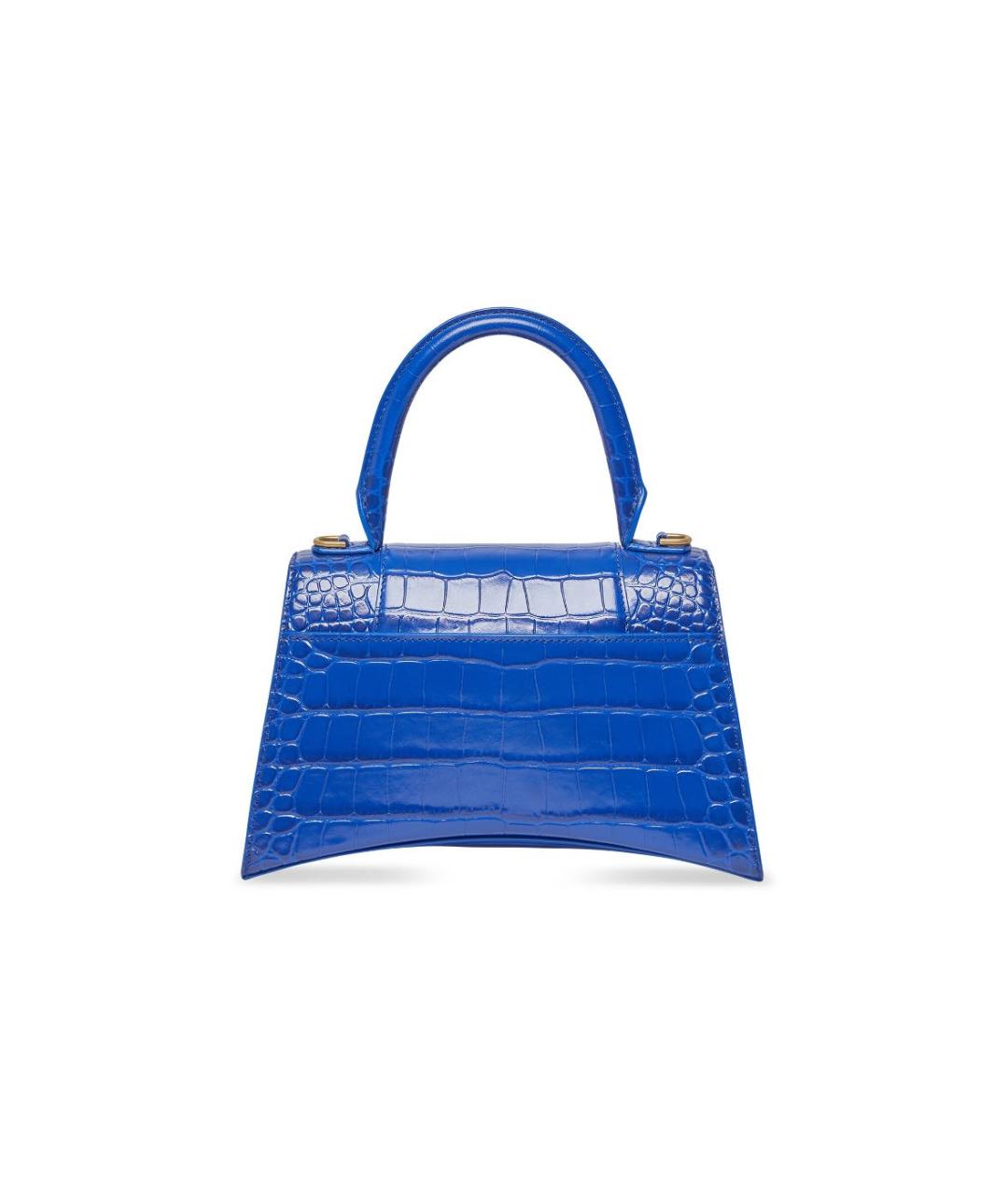 BALENCIAGA Синяя кожаная сумка с короткими ручками, фото 3