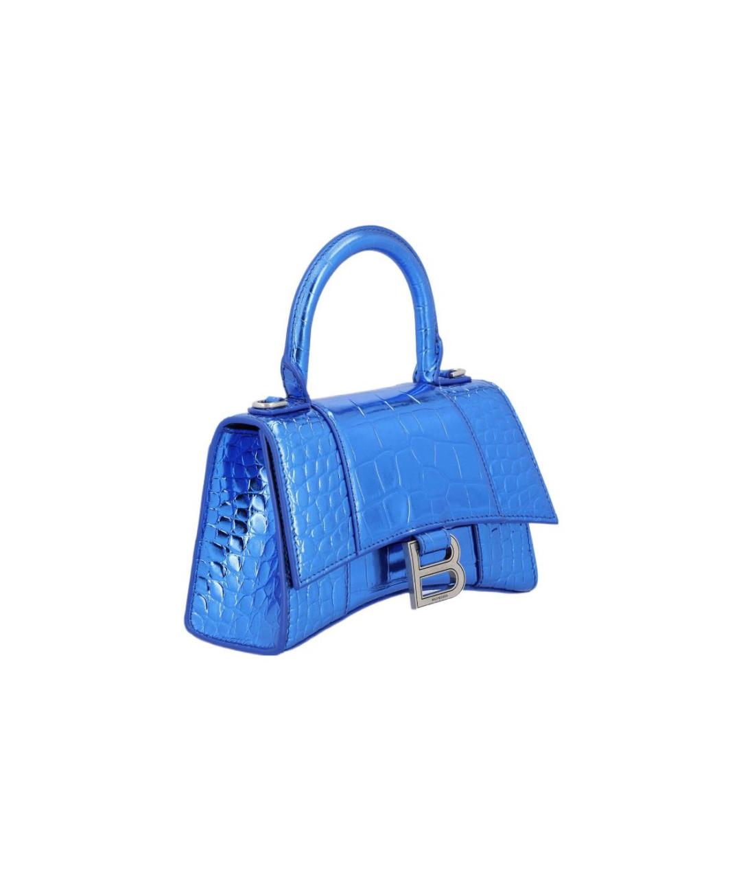 BALENCIAGA Синяя кожаная сумка с короткими ручками, фото 2