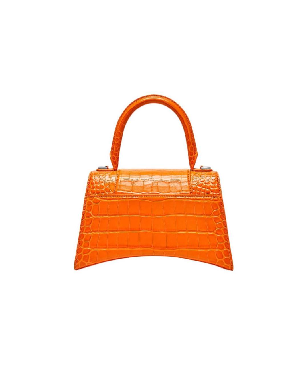 BALENCIAGA Оранжевая кожаная сумка с короткими ручками, фото 3