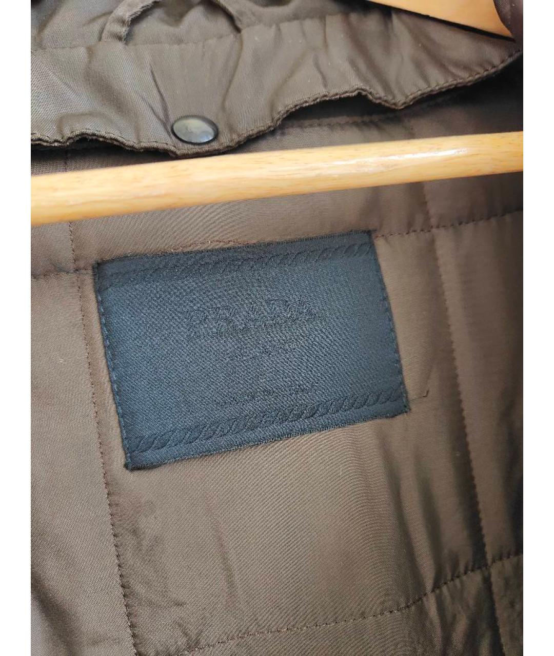 PRADA Коричневая полиэстеровая куртка, фото 6