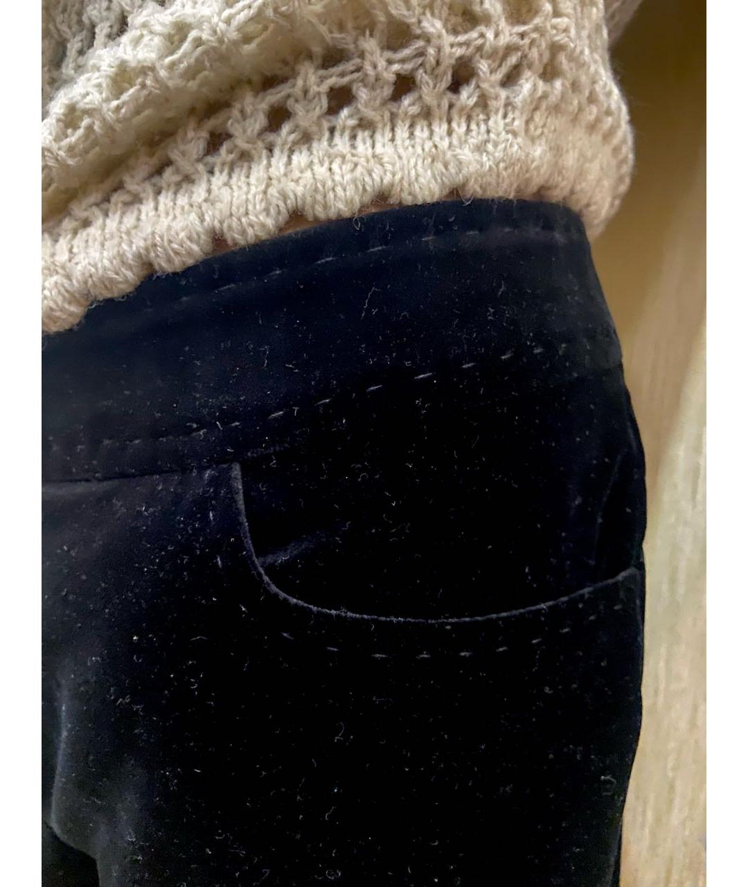 ESCADA Черные хлопко-эластановые брюки широкие, фото 7