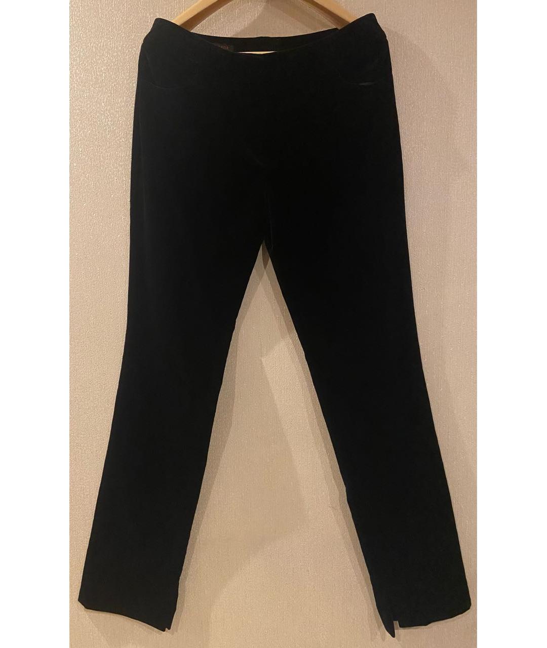 ESCADA Черные хлопко-эластановые брюки широкие, фото 9
