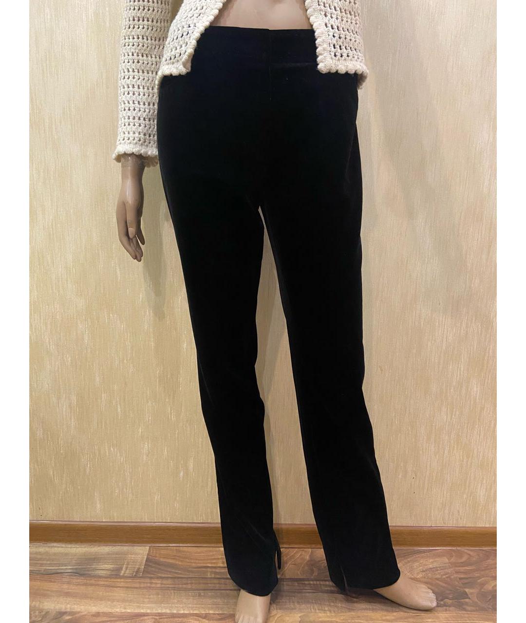 ESCADA Черные хлопко-эластановые брюки широкие, фото 5