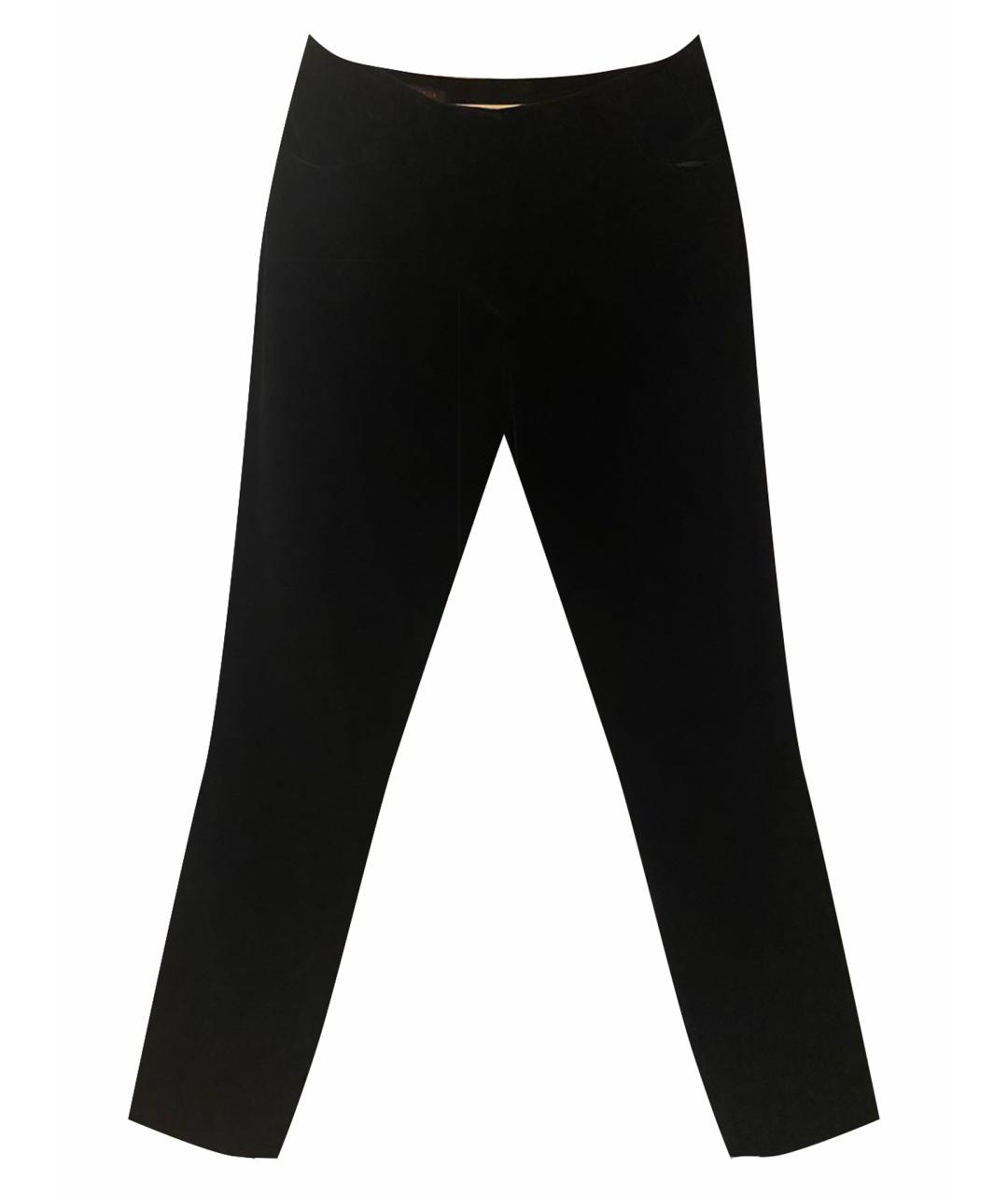 ESCADA Черные хлопко-эластановые брюки широкие, фото 1