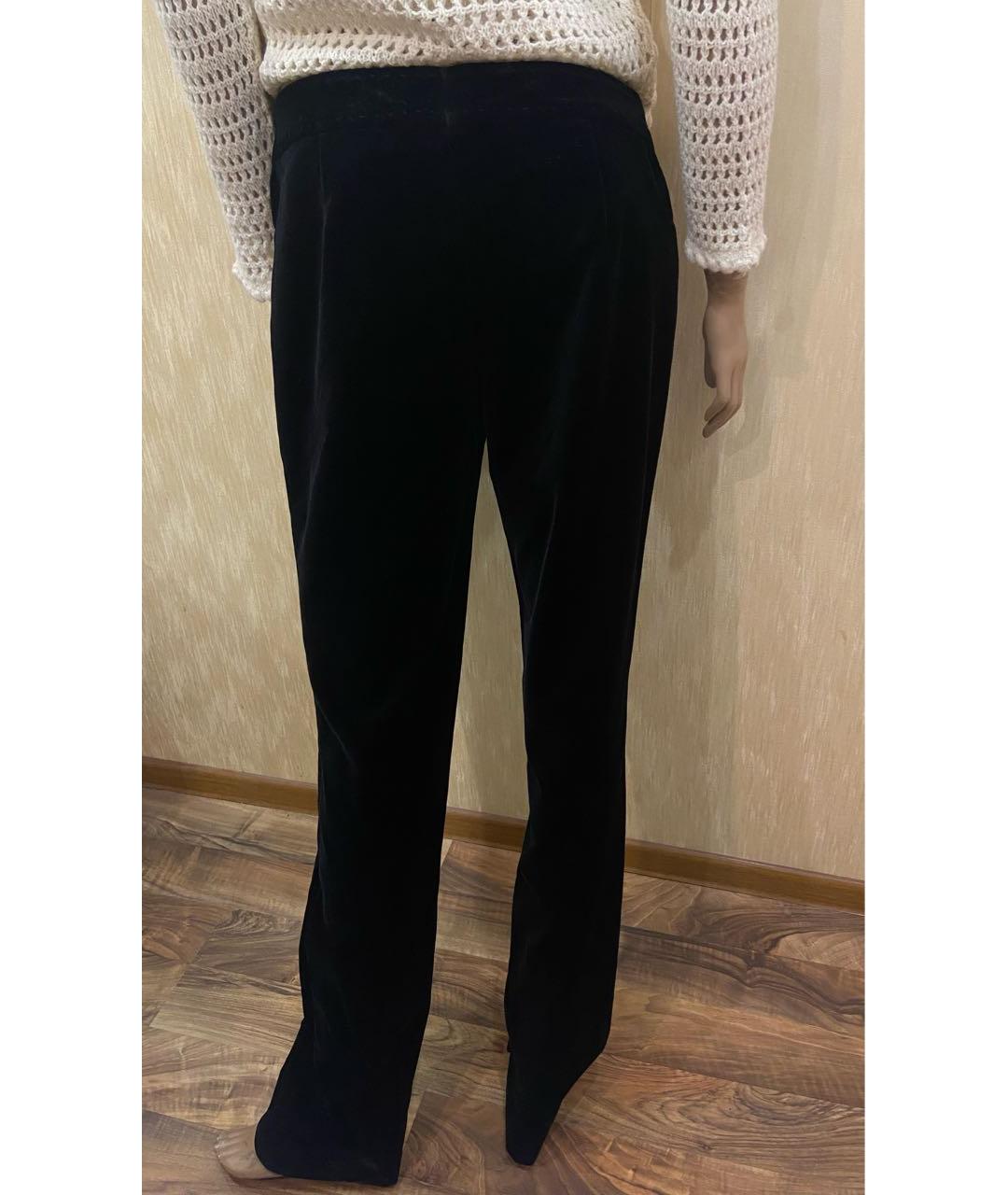 ESCADA Черные хлопко-эластановые брюки широкие, фото 8