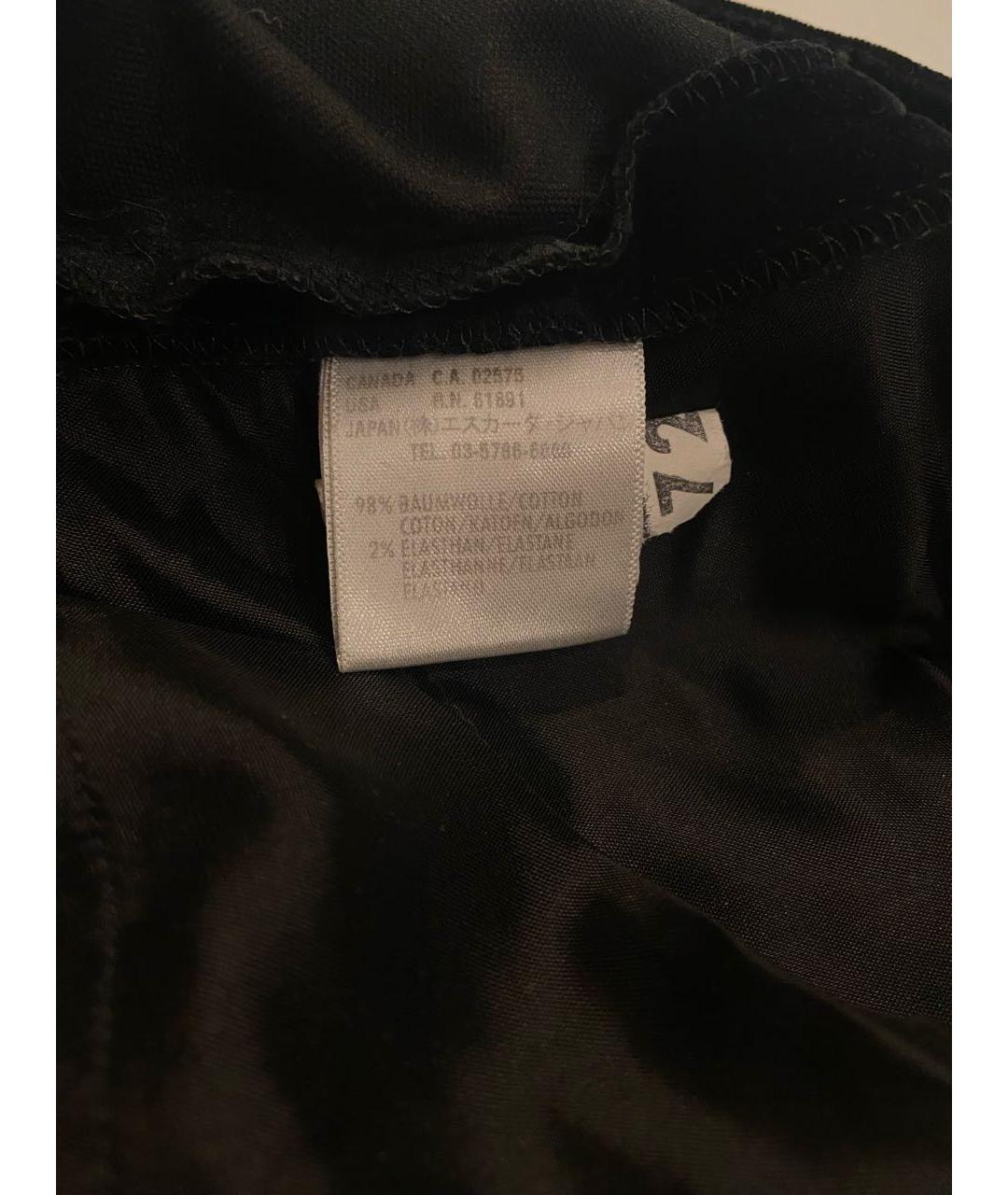 ESCADA Черные хлопко-эластановые брюки широкие, фото 4