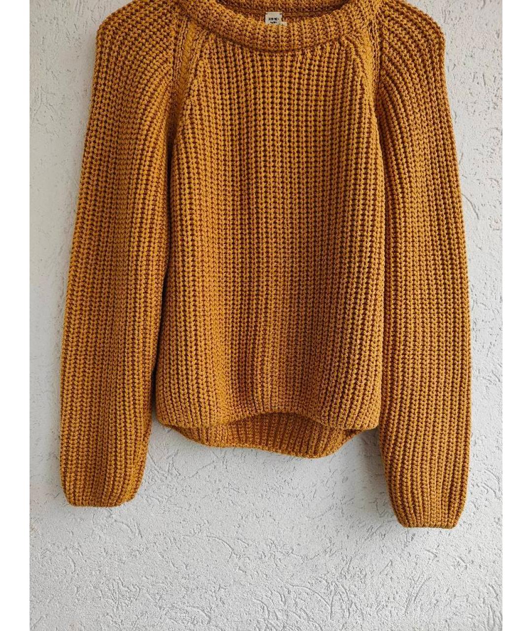 HERMES PRE-OWNED Горчичный шелковый джемпер / свитер, фото 3