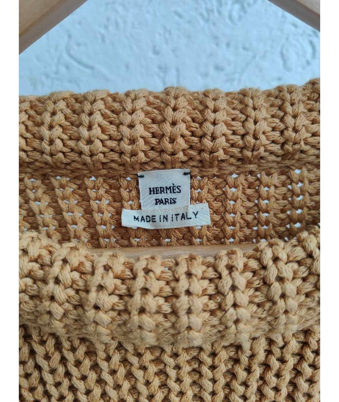HERMES PRE-OWNED Горчичный шелковый джемпер / свитер, фото 6