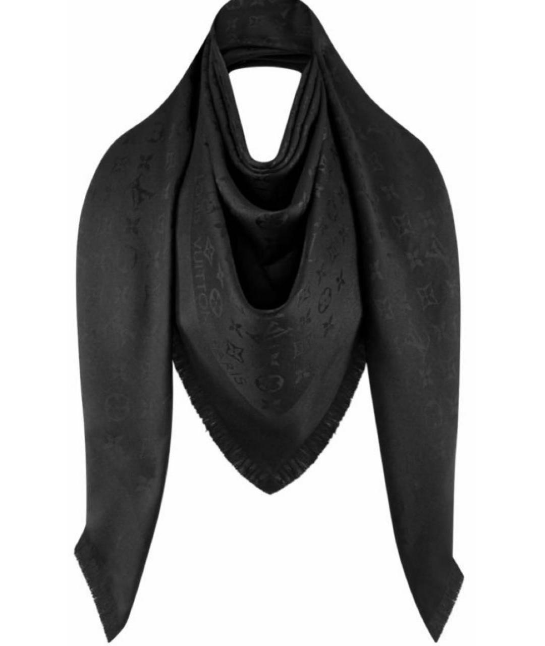 LOUIS VUITTON PRE-OWNED Черный кашемировый платок, фото 1