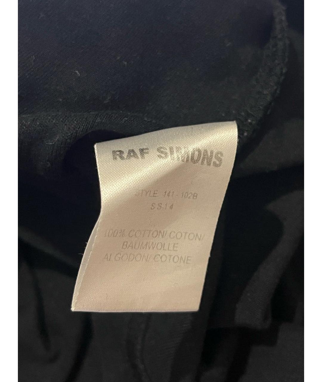 RAF SIMONS Черная хлопковая футболка, фото 4