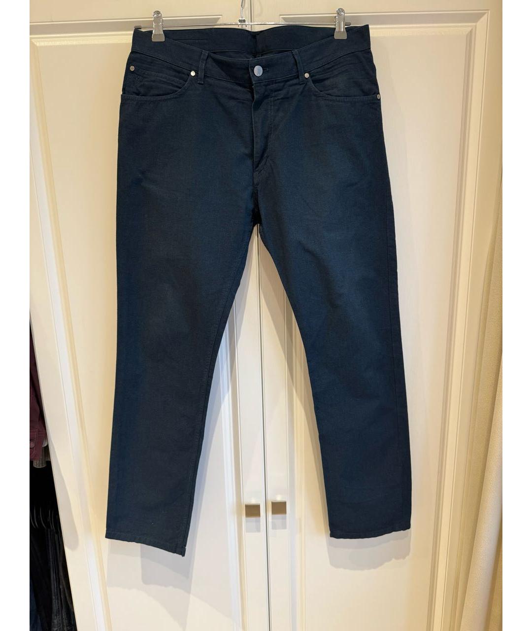 LOUIS VUITTON PRE-OWNED Темно-синие хлопковые джинсы скинни, фото 9