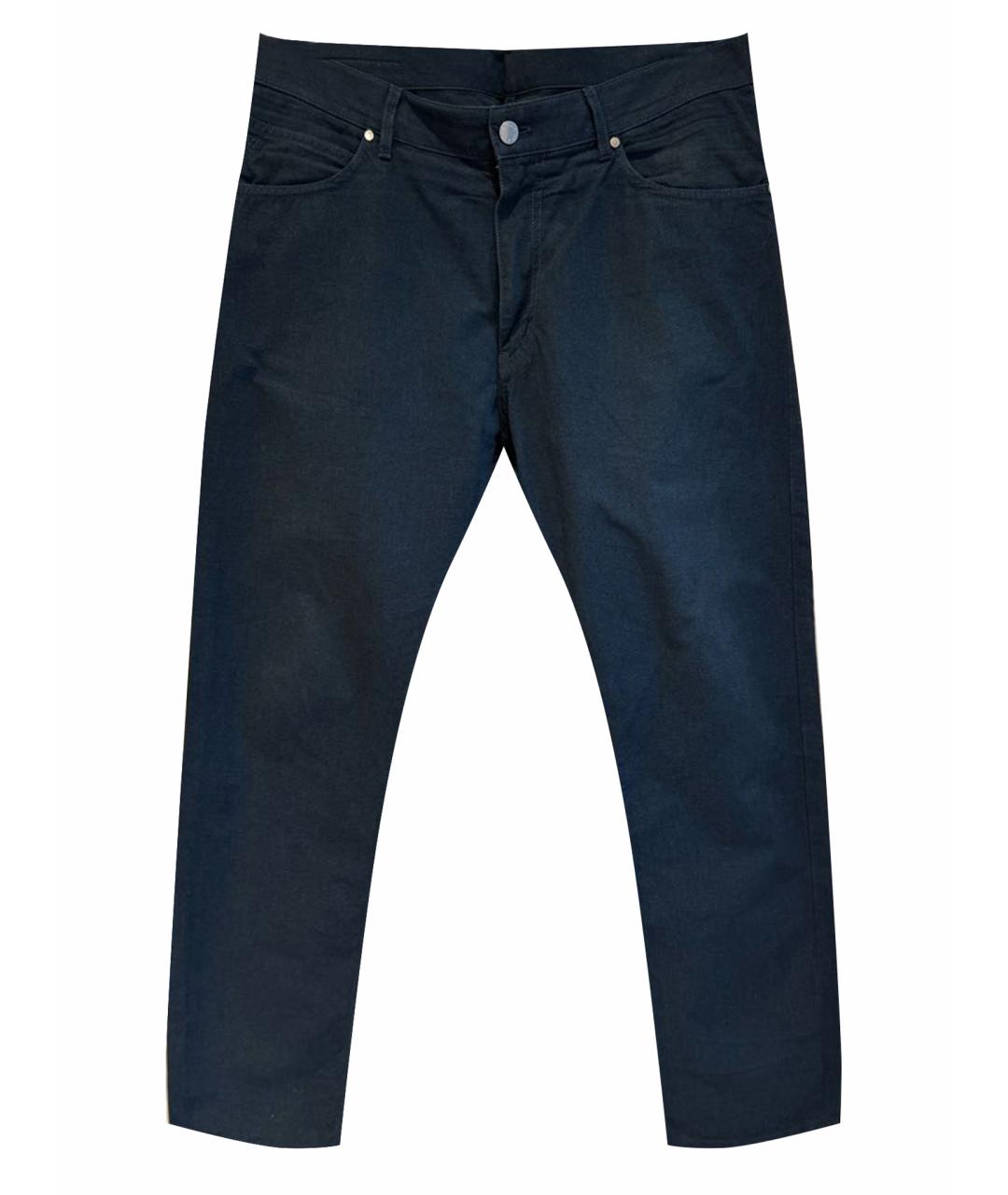 LOUIS VUITTON PRE-OWNED Темно-синие хлопковые джинсы скинни, фото 1