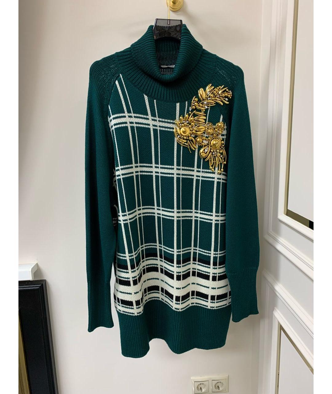 MIU MIU Зеленый джемпер / свитер, фото 3