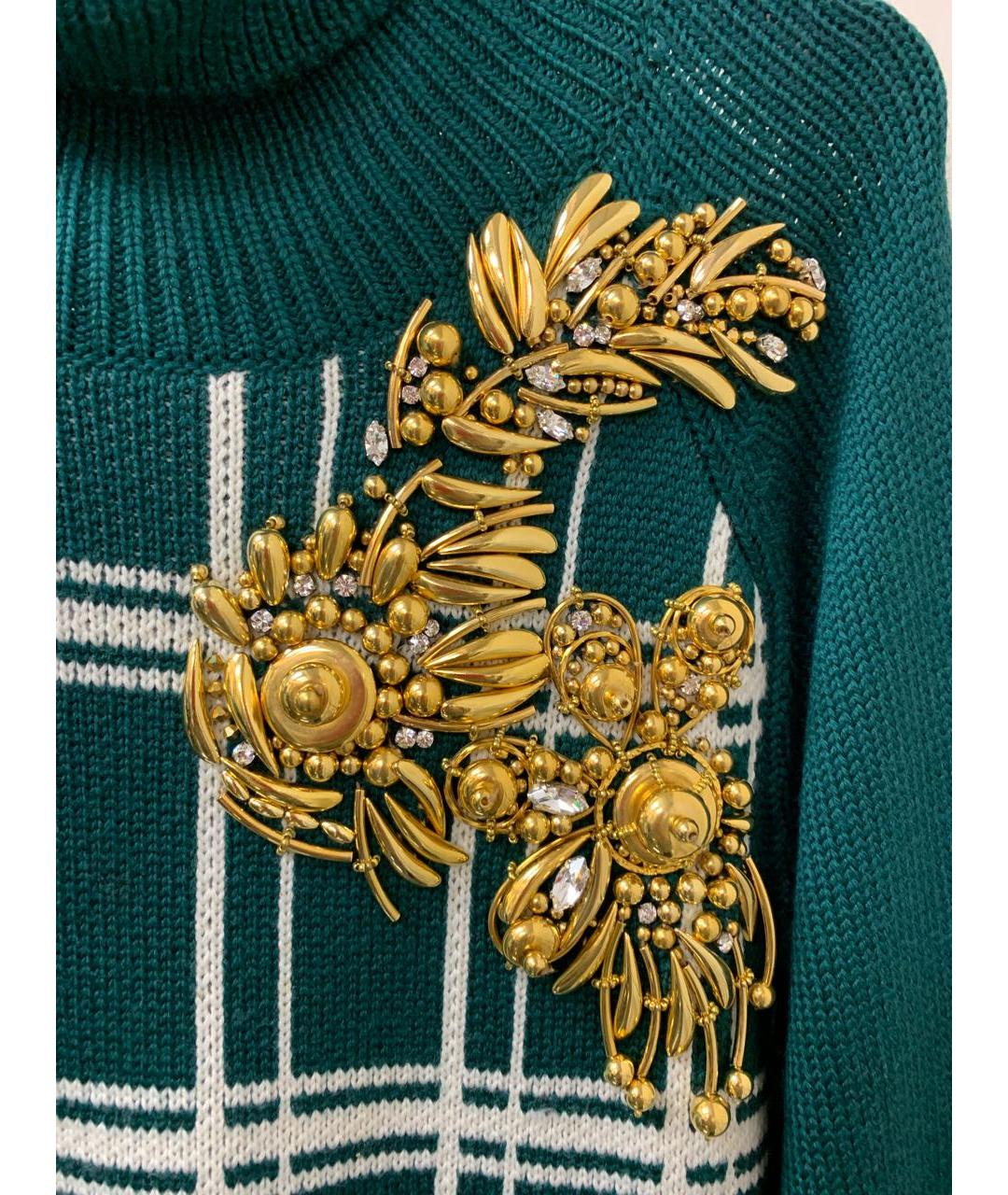 MIU MIU Зеленый джемпер / свитер, фото 2