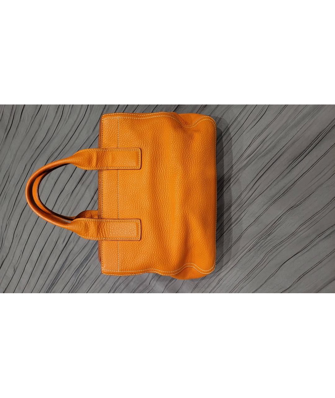 MIU MIU Оранжевая кожаная сумка тоут, фото 3