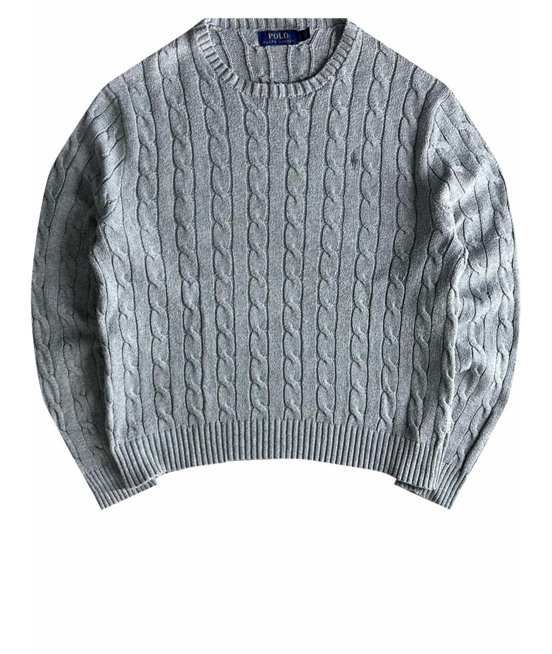 POLO RALPH LAUREN Серый хлопковый джемпер / свитер, фото 1