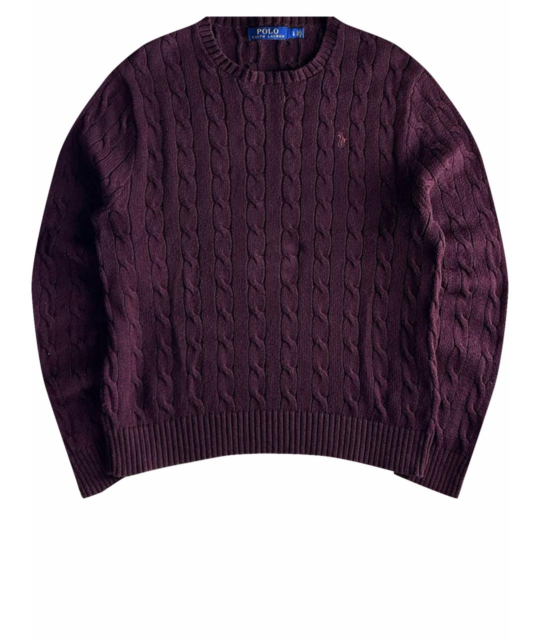 POLO RALPH LAUREN Бордовый хлопковый джемпер / свитер, фото 1
